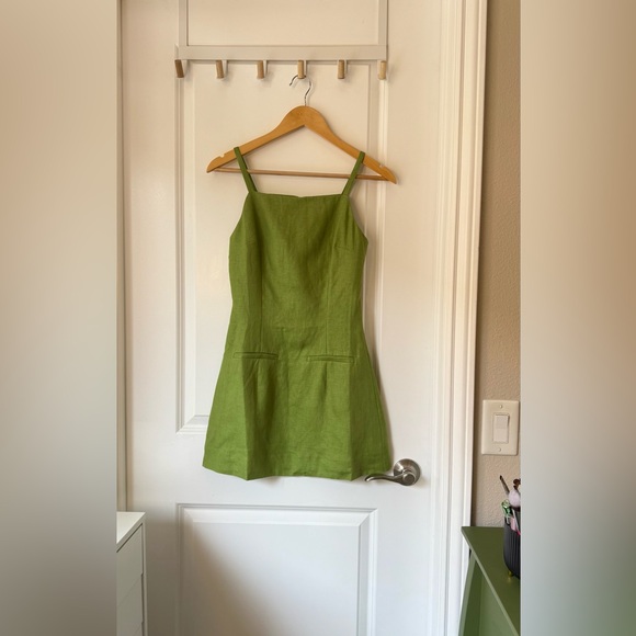 Reformation Olive Green Mini Dress - Picture 6 of 15